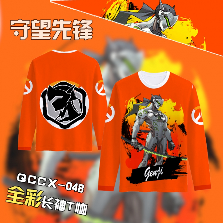 Overwatch Anime Full Color Long sleeve t-shirt S M L XL XXL XXXL QCCX048