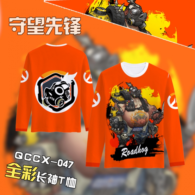 Overwatch Anime Full Color Long sleeve t-shirt S M L XL XXL XXXL QCCX047