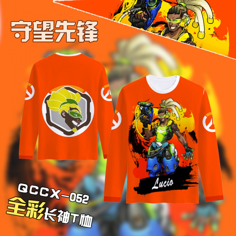 Overwatch Anime Full Color Long sleeve t-shirt S M L XL XXL XXXL QCCX052