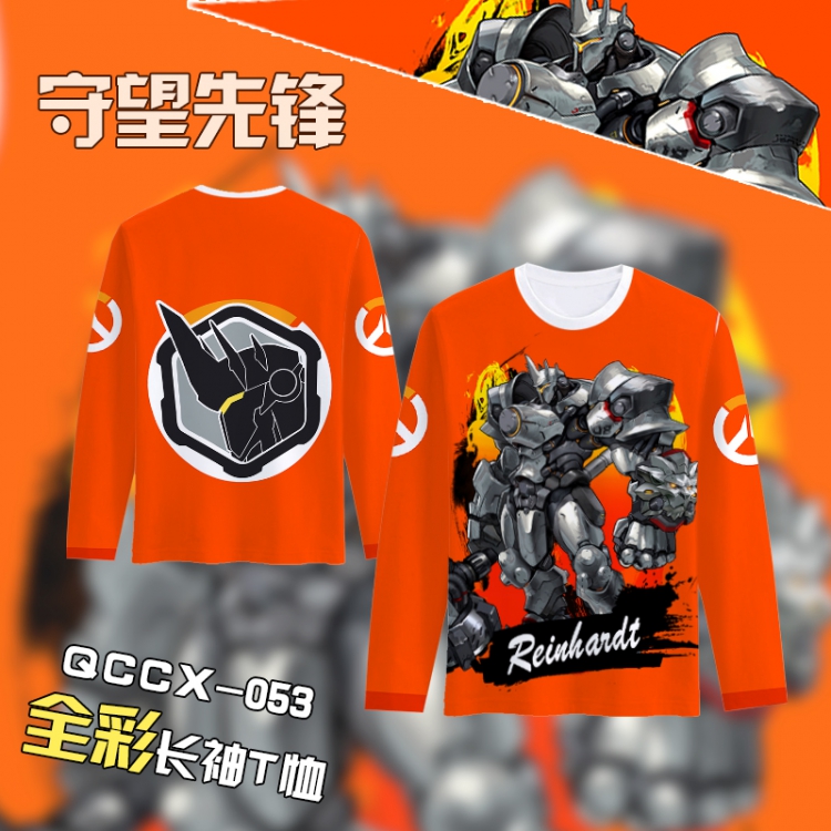 Overwatch Anime Full Color Long sleeve t-shirt S M L XL XXL XXXL QCCX053