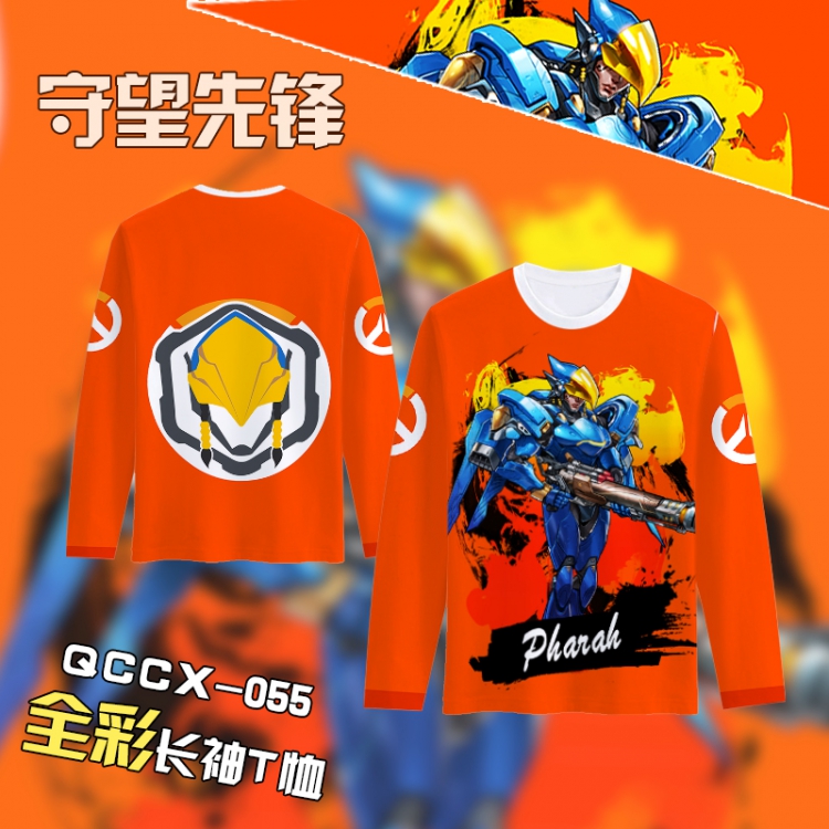 Overwatch Anime Full Color Long sleeve t-shirt S M L XL XXL XXXL QCCX055