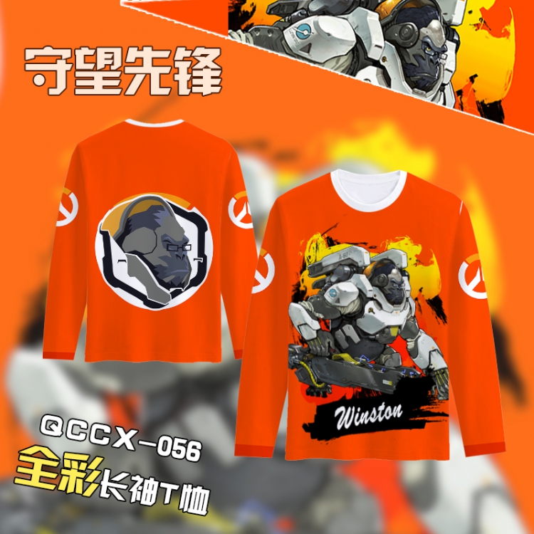 Overwatch Anime Full Color Long sleeve t-shirt S M L XL XXL XXXL QCCX056