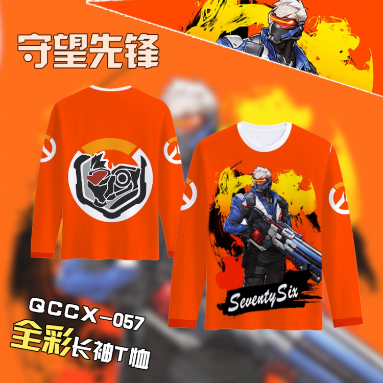Overwatch Anime Full Color Long sleeve t-shirt S M L XL XXL XXXL QCCX057