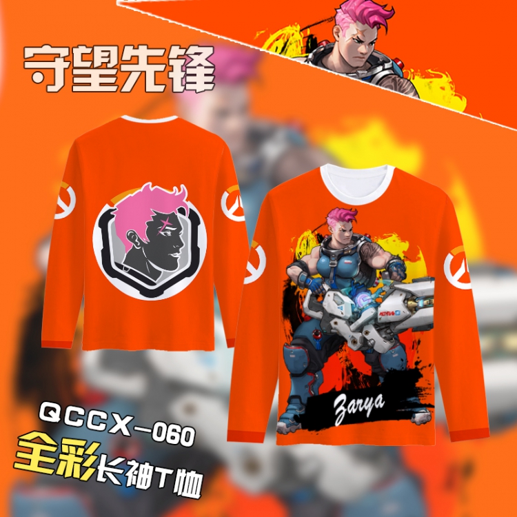 Overwatch Anime Full Color Long sleeve t-shirt S M L XL XXL XXXL QCCX060