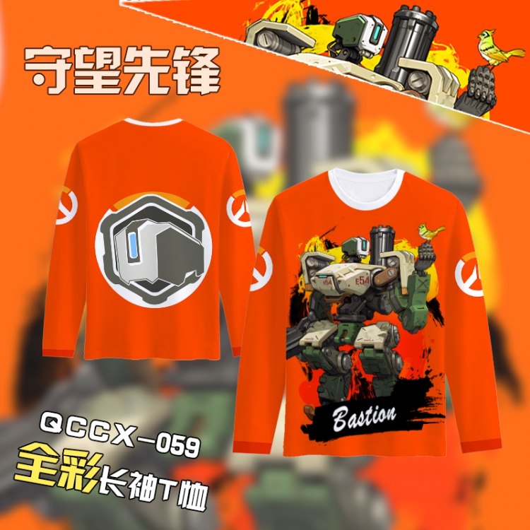 Overwatch Anime Full Color Long sleeve t-shirt S M L XL XXL XXXL QCCX059