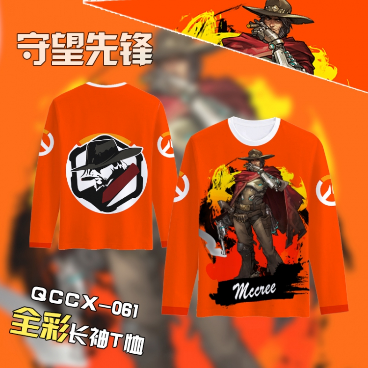 Overwatch Anime Full Color Long sleeve t-shirt S M L XL XXL XXXL QCCX061