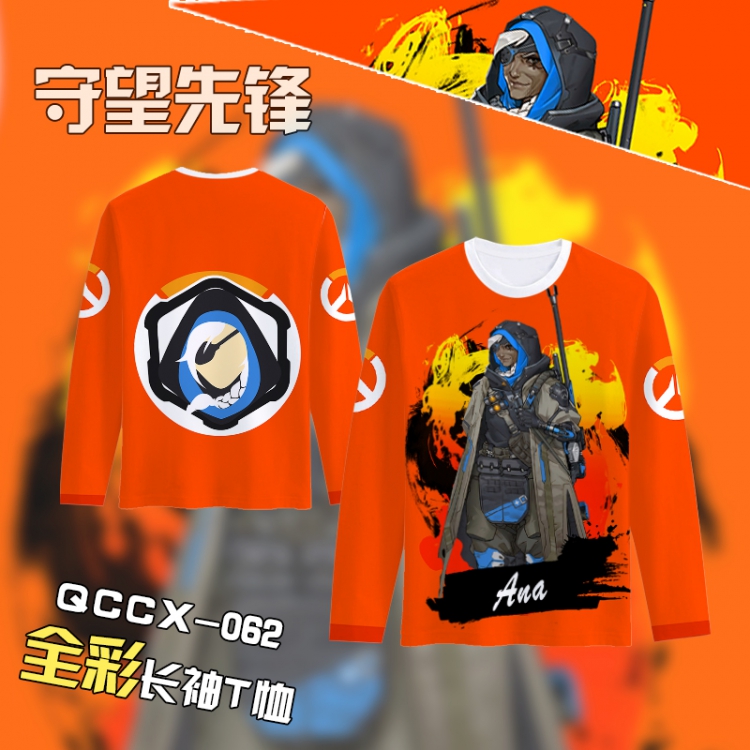 Overwatch Anime Full Color Long sleeve t-shirt S M L XL XXL XXXL QCCX062