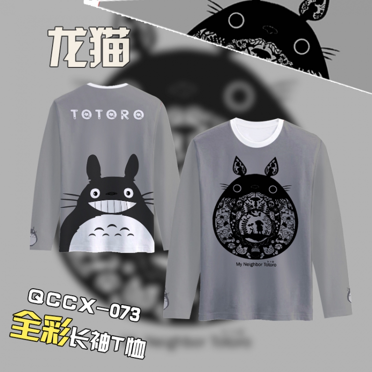 Totoro Anime Full Color Long sleeve t-shirt S M L XL XXL XXXL QCCX073