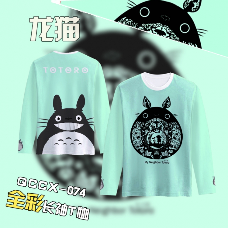 Totoro Anime Full Color Long sleeve t-shirt S M L XL XXL XXXL QCCX074