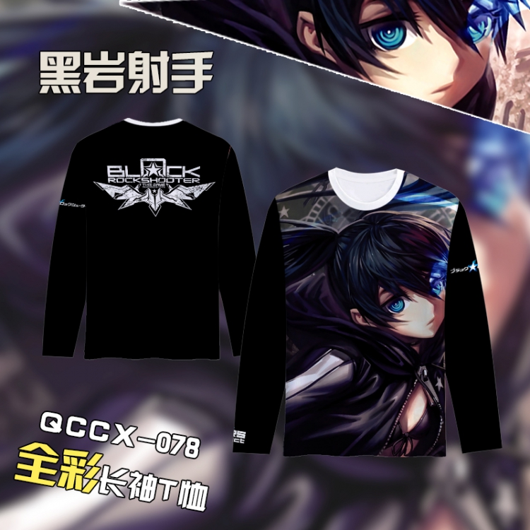 Black Rock Shooter Anime Full Color Long sleeve t-shirt S M L XL XXL XXXL QCCX078