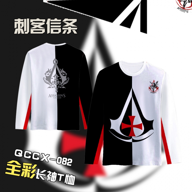 Assassin's Creed Anime Full Color Long sleeve t-shirt S M L XL XXL XXXL QCCX082