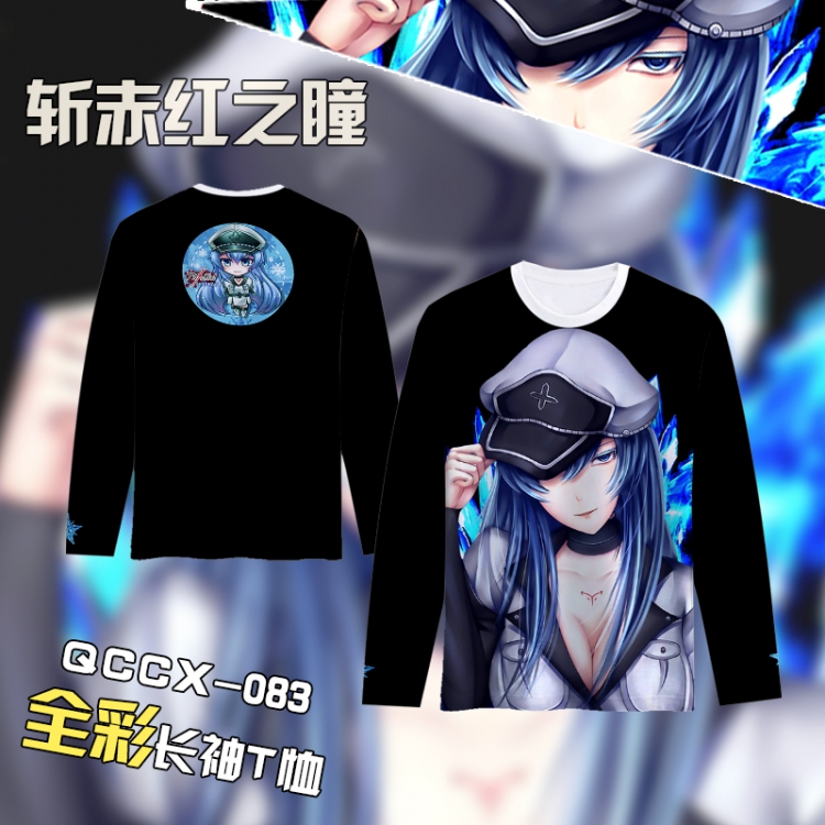 Akame Ga Kiru! Anime Full Color Long sleeve t-shirt S M L XL XXL XXXL QCCX083