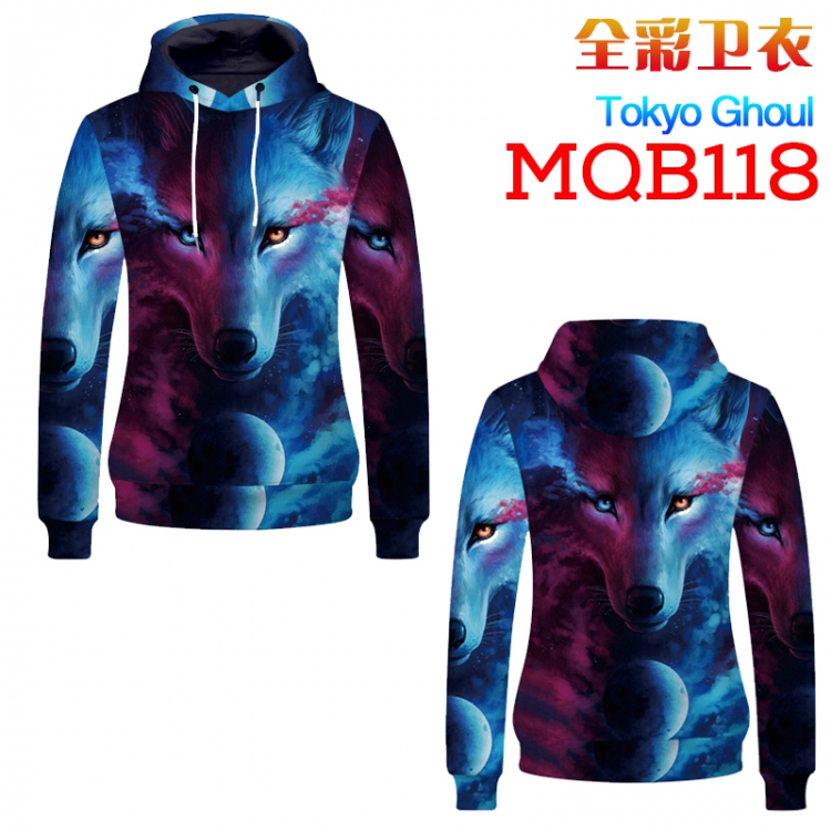 Tokyo Ghoul Full Color Long sleeve Patch pocket Sweatshirt Hoodie S M L XL XXL  XXXL MQB118