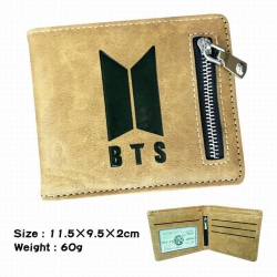 BTS brown Style 1 fold zipper ...