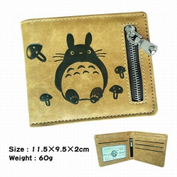 TOTORO brown Style 1 fold zipp...