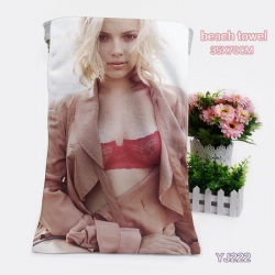 Scarlett Johansson bath towel ...