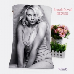 Scarlett Johansson bath towel ...