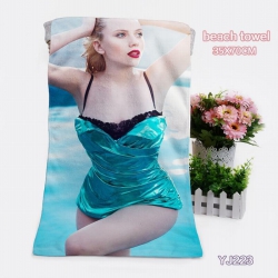 Scarlett Johansson bath towel ...