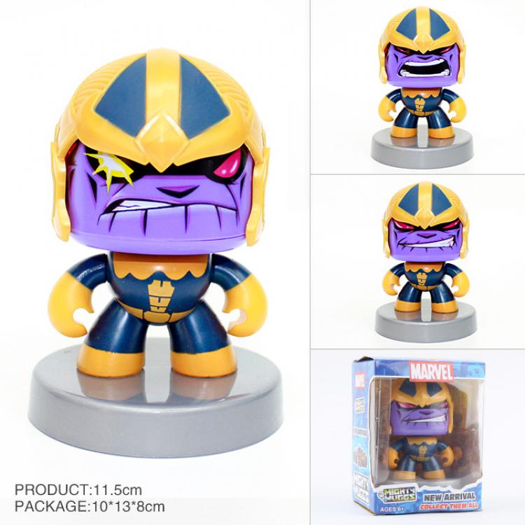 The avengers allianc Q version Change face 3 Expression Thanos Boxed Figure Decoration With base 11.5CM a box of 240