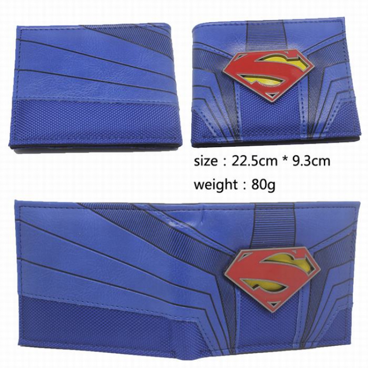Superman pu Alloy Sign wallet purse 22.5X9.3CM