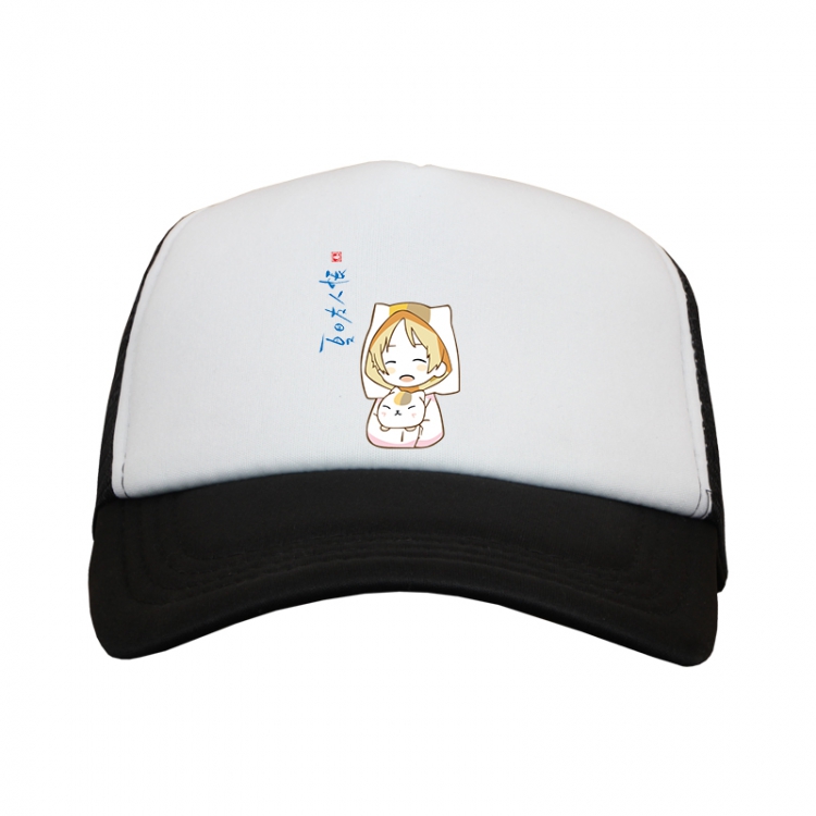 Natsume_Yuujintyou Black and White Mesh material Sunhat