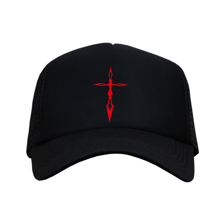 Fate stay night Cross Black Mesh material Sunhat