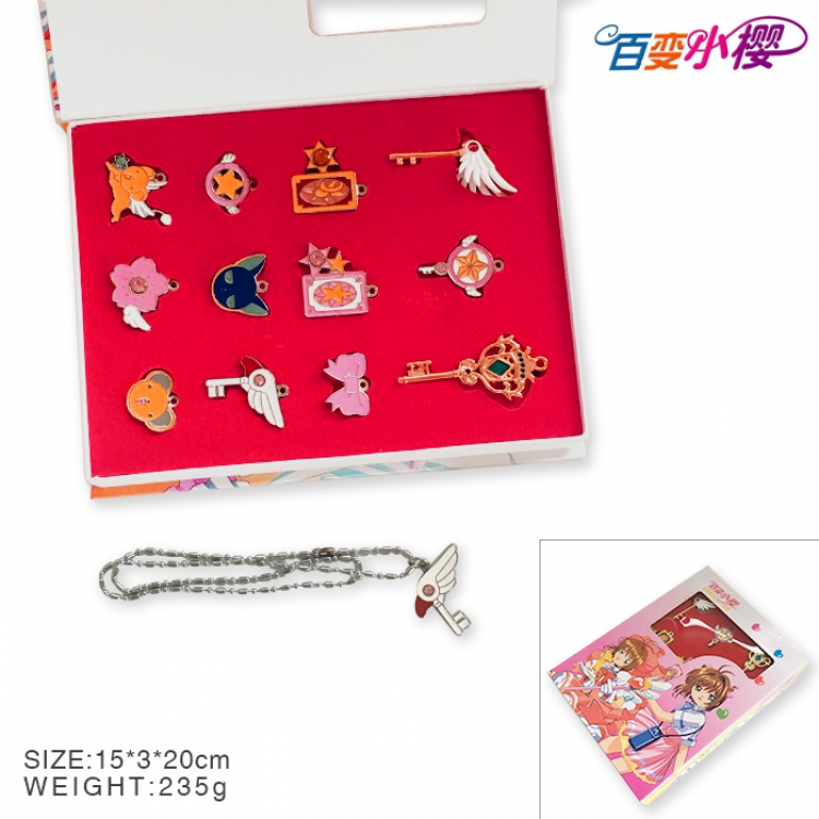 Card Captor Sakura Bird's head stick Magic wand Necklace set