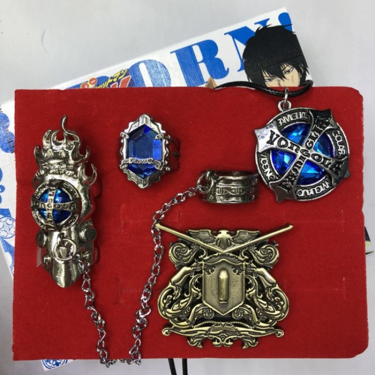 HITMAN REBORN Vongola Famiglia Crystal Suit Ring ring Four-piece set A models