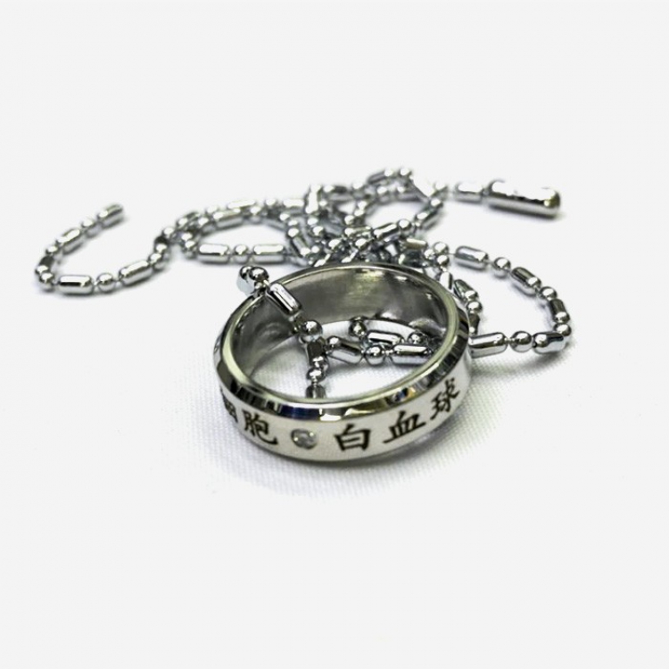Working cell white blood cell Stainless steel Ring Necklace