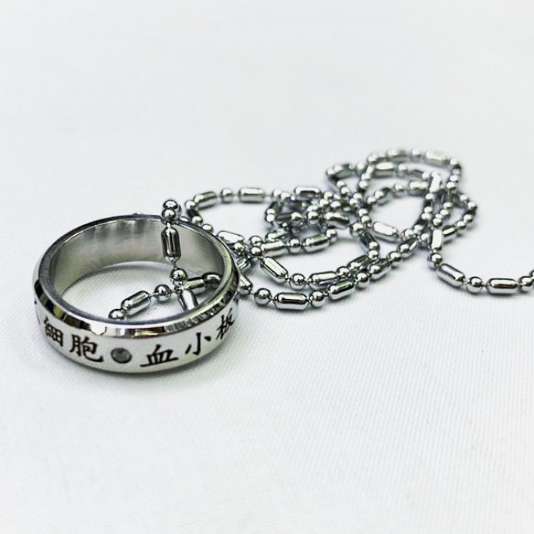 Working cell Platelet Stainless steel Ring Necklace