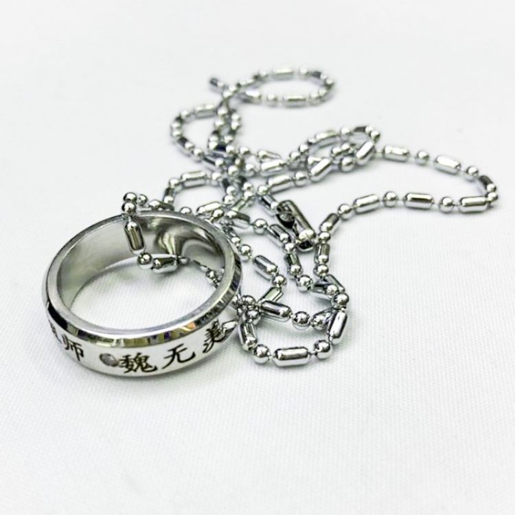 The wizard of the de The Founder of Diabolism Stainless steel Ring Necklace