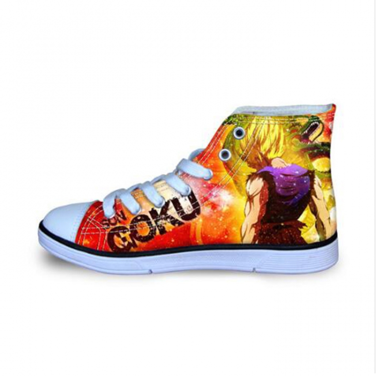 DRAGON BALL Son Goku Lace Printing Flat Canvas shoes Men and Women Style 3 35-45 yards  preorder 7days