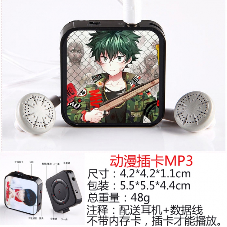 My Hero Academia 3 Movement Run Mini MP3 player Support memory card