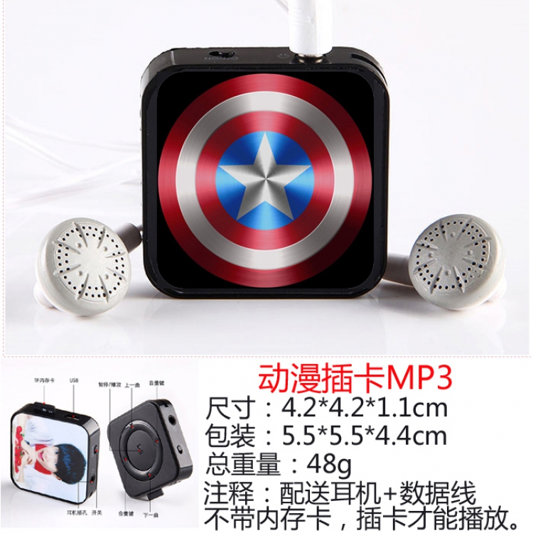 Captain America Movement Run Mini MP3 player Support memory card