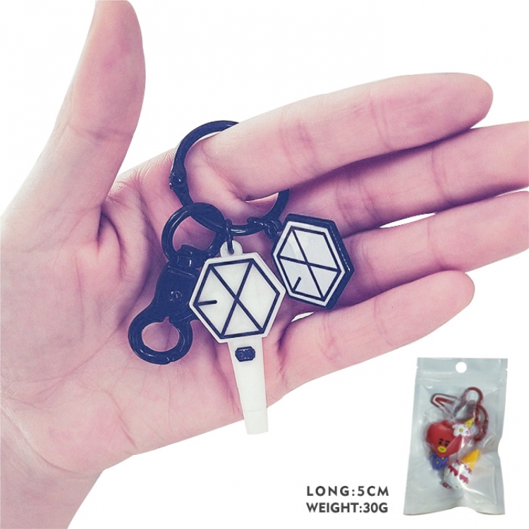 EXO Trendy wild keychain bag pendant Black 5cm 30g  pp bag price for 5 pcs