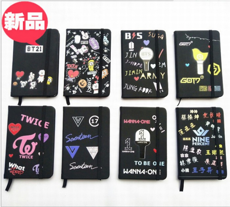 BTS BT21 Cortex notebook 8 models in total 9x14cm 105g price for 5 pcs mixed colours