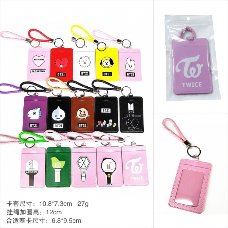 BTS BT21 Cartoon card set 17 models in total Suitable for card size 6.8X9.5CM price for 35 pcs mixed colours