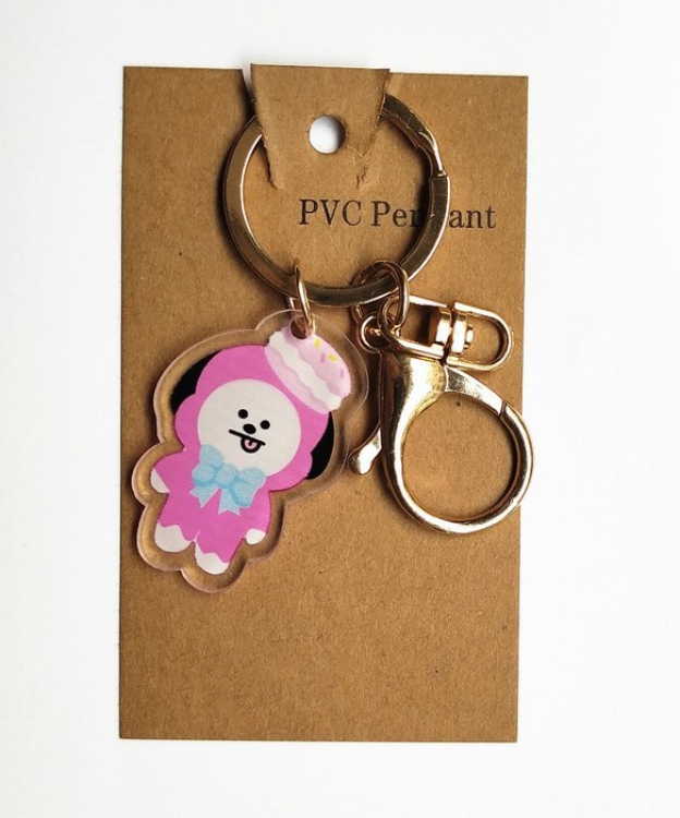 BTS Dog Transparent acrylic keychain pendant 3-4cm 13g price for 10 pcs