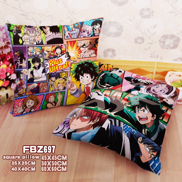 My Hero Academia Anime square universal double-sided full color pillow cushion 45X45CM FBZ697