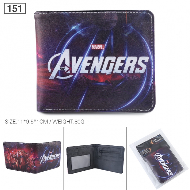 The avengers allianc Full color printed short Wallet Purse 11X9.5X1CM 80G 151