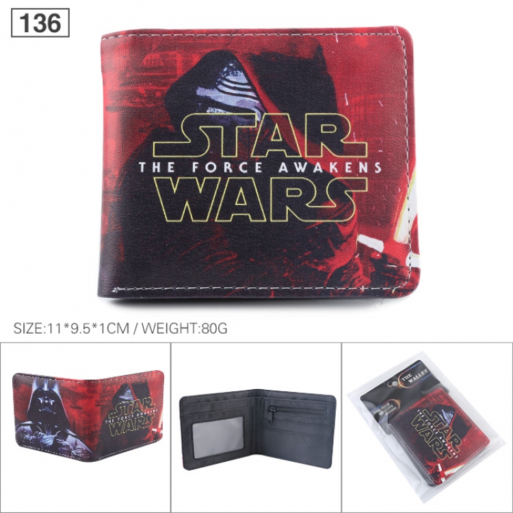 Star Wars Full color printed short Wallet Purse 11X9.5X1CM 80G 136