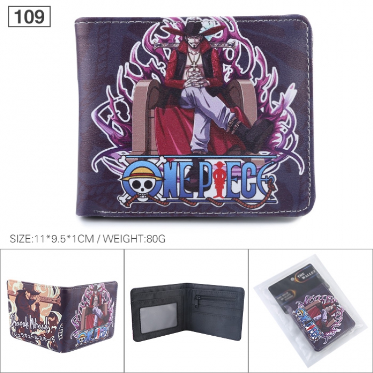 One Piece Full color printed short Wallet Purse 11X9.5X1CM 80G 109