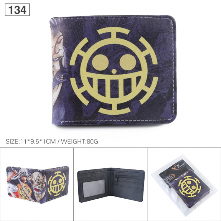 One Piece Full color printed short Wallet Purse 11X9.5X1CM 80G 134