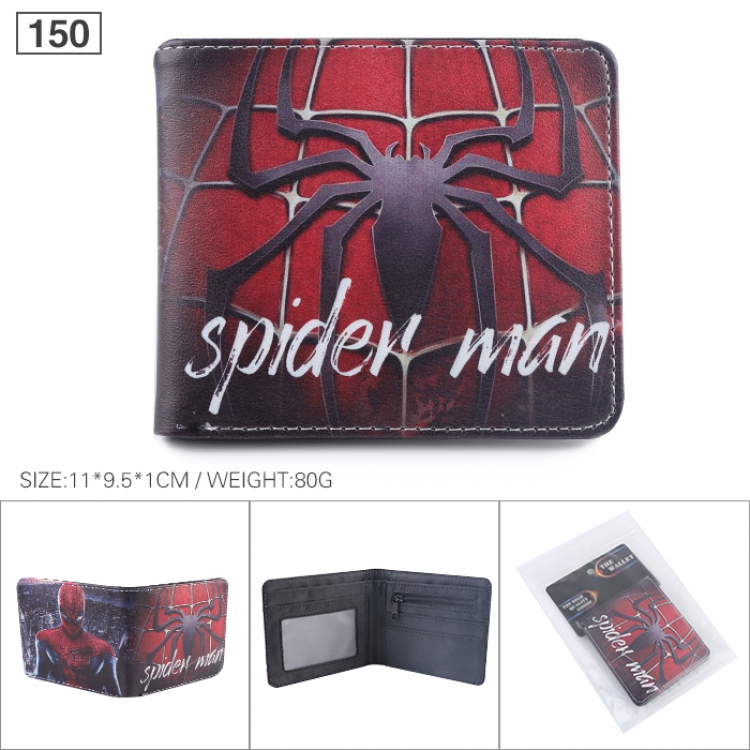 Spiderman Full color printed short Wallet Purse 11X9.5X1CM 80G 150