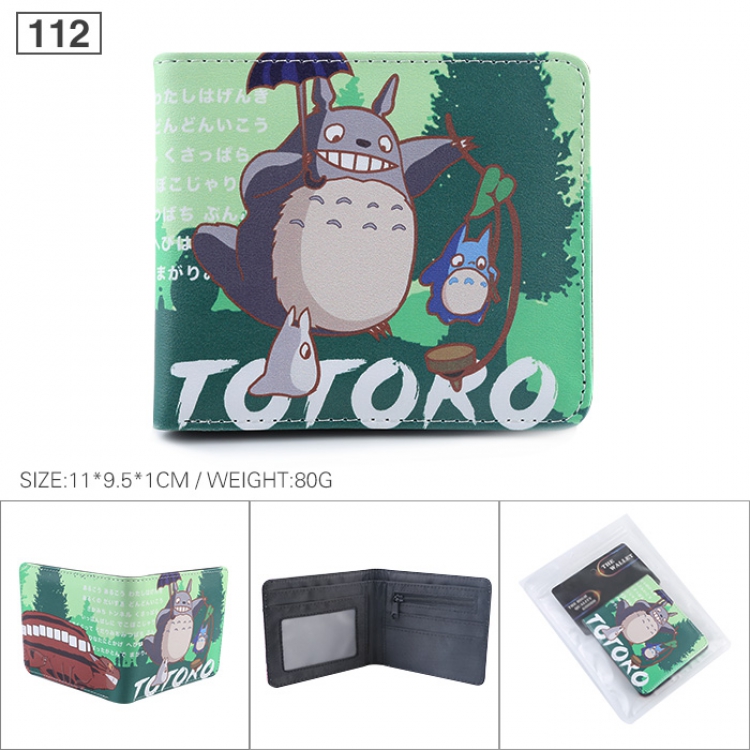 TOTORO Full color printed short Wallet Purse 11X9.5X1CM 80G 112