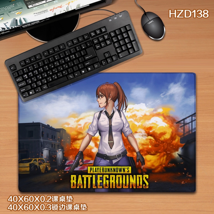 Playerunknowns Batt Locking rubber Desk mat Mouse pad 40X60X0.3CM HZD138