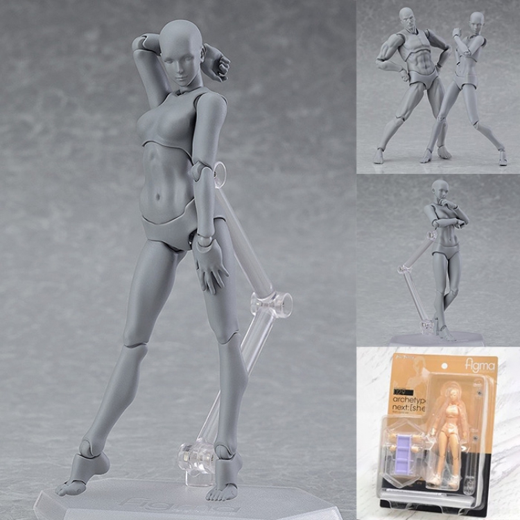 Figma complexion plain 2.0 famale Youth Edition gray Movable Boxed Figure Decoration 15CM a box of 50