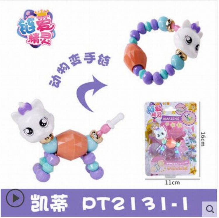 Chain love elf Katie Cute Cartoon Pets Deformation Bracelet Boxed price for 5 pc