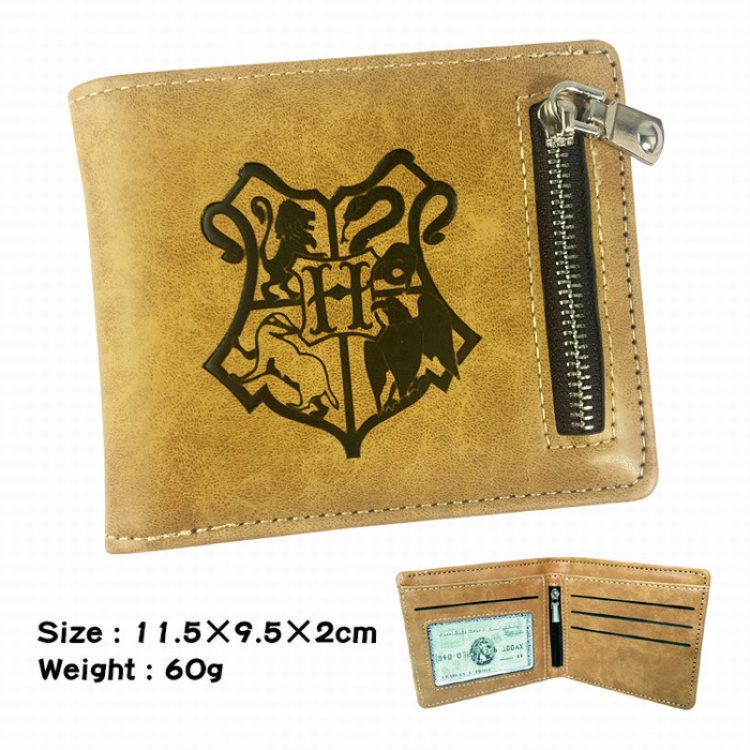 Harry Potter Fold Zipper Short paragraph Wallet Purse 11.5X9.5X2CM 60G A style
