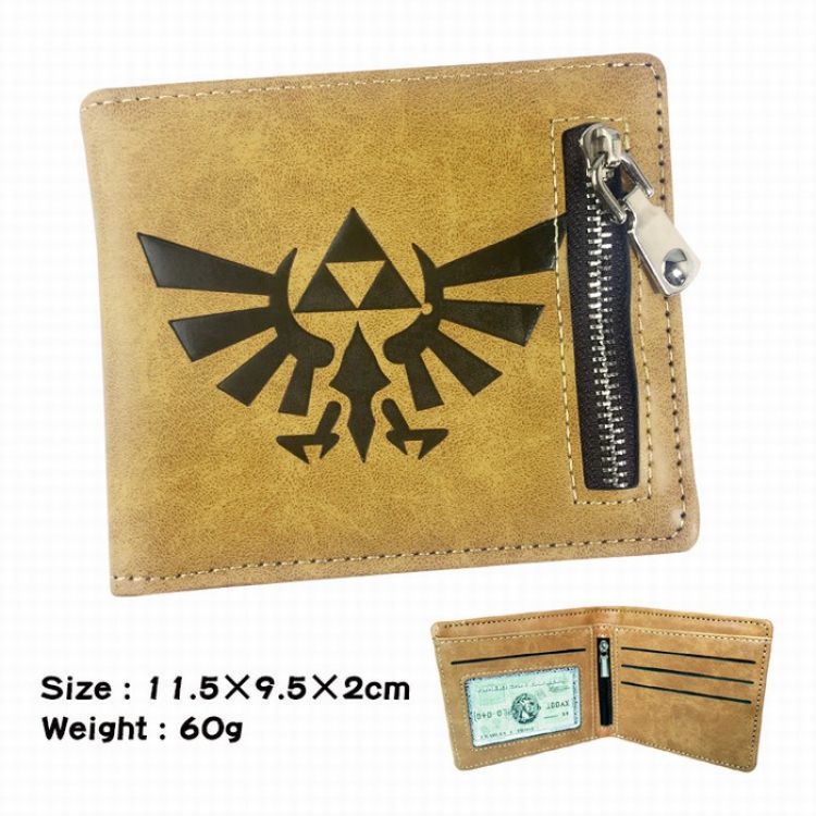 The Legend of Zelda Fold Zipper Short paragraph Wallet Purse 11.5X9.5X2CM 60G C style